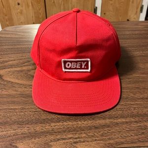 Obey Red Baseball Cap